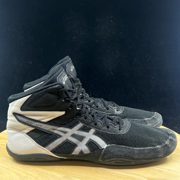 MENS ASICS 1081A021-001 MATFLEX 6 WRESLTING BOXING BLACK/WHITE/SILVER SHOE Sz 11 - Picture 5 of 10